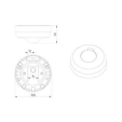 BEG Brück Electronic Decken-Bewegungsmelder PD3N-1C-AP Micro
