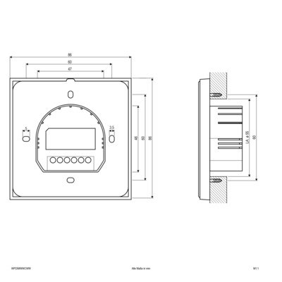 EVN Lichttechnik Funk-Wandpanel RW ca.20m IP20 WPDIMWWCWW