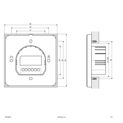 EVN Lichttechnik Funk-Wandpanel RW ca.20m IP20 WPRGBWW