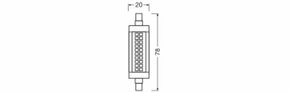 Ledvance LED-Lampe R7s 78mm 827, dim. L.SlL7875300DP9.5827