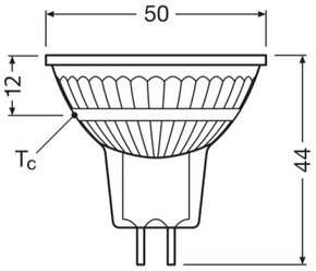 Ledvance LED-Reflektorlampe MR16 GU5,3 827 120Gr. LEDMR1650120P5.3W827