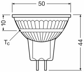 Ledvance LED-Reflektorlampe MR16 GU5,3 930 dim. 36Gr. LEDMR165036P6.1W930