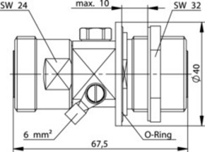 Telegärtner 7-16 ÜSS-Einbauableiter (f-f), 50 Ohm, 230V 100024578