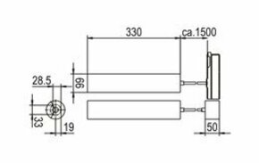 Ridi-Leuchten LED-Stromschienenleuchte 840, schwarz ALBA R68P NDSW840S0125 ST