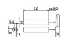 Ridi-Leuchten LED-Stromschienenleuchte 830, weiß ALBA R68P NDWS830F0125 ST