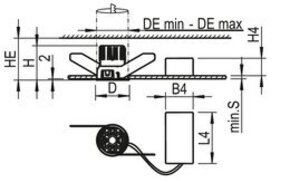 Ridi-Leuchten LED-Downlight 940, DALI2, schwarz ALBA R50E DABW940F0050