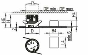 Ridi-Leuchten LED-Downlight 940, DALI2, weiß ALBA R68E DABW940M0080