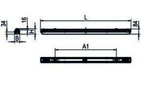 Ridi-Leuchten LED-Anbauleuchte 865, DALI2, gr. IPPY1500DAKG865O0850