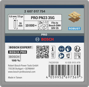 Bosch Power Tools PRO PN23 G-Pin, 0,65/23 g, verzinkt 35 mm 2607017754