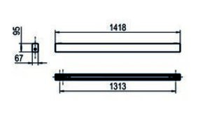 Ridi-Leuchten LED-Anbauleuchte 840, DALI2, schwarz LYV7-A1418DAFSW840MPS0550