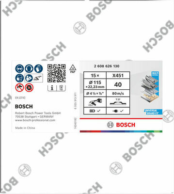 Bosch Power Tools X451 Fächerschleifscheibe, 115 x 22,23 mm K40 2608626130