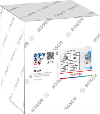 Bosch Power Tools X451 Fächerschleifscheibe, 125 x 22,23 mm K80 2608626142