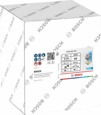 Bosch Power Tools X451 Fächerschleifscheibe, 125 x 22,23 mm K80 2608626150