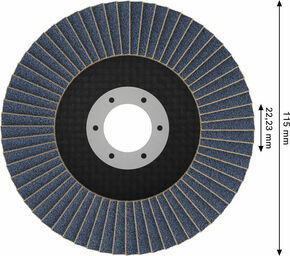 Bosch Power Tools X451 Fächerschleifscheibe, 115 x 22,23 mm K40 2608626167