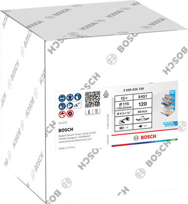 Bosch Power Tools X451 Fächerschleifscheibe, 115 x 22,23 mm K120 2608626170