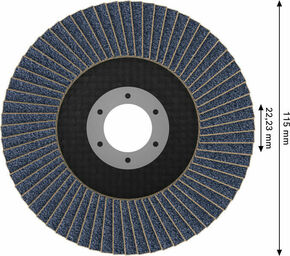 Bosch Power Tools X451 Fächerschleifscheibe, 115 x 22,23 mm K60 2608626172
