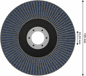 Bosch Power Tools X451 Fächerschleifscheibe, 125 x 22,23 mm K120 2608626178