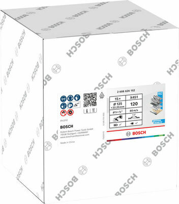 Bosch Power Tools X451 Fächerschleifscheibe, 125 x 22,23 mm K120 2608626182