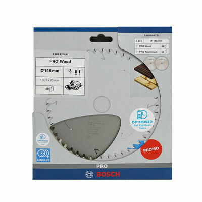 Bosch Power Tools Promo 2er Pack, 165 mm CL Pro Wood/Alu 2608644733