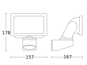 Steinel Strahler ohne Sensor 167 x 157 x 178 mm LS 150 WS 4000K