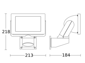 Steinel LED-Strahler ohne Sensor 184 x 213 x 218 mm LS 300 SW 4000K