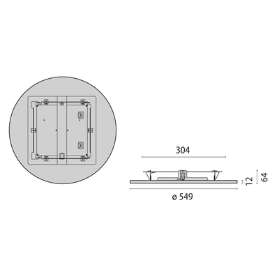 Performance in Light LED-Einbauleuchte 4000K, schwarz 3124816