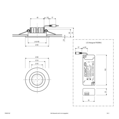 EVN Lichttechnik LED Downlight schwenkbar dimmbar, IP65 P65081302