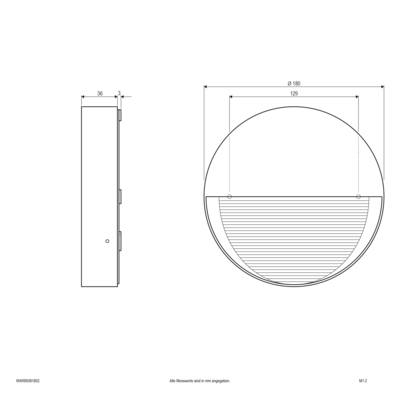 EVN Lichttechnik LED-Wandleuchte IP65 WAR65081602