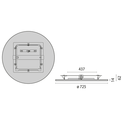 Performance in Light LED-Einbauleuchte 4000K, schwarz 3124861