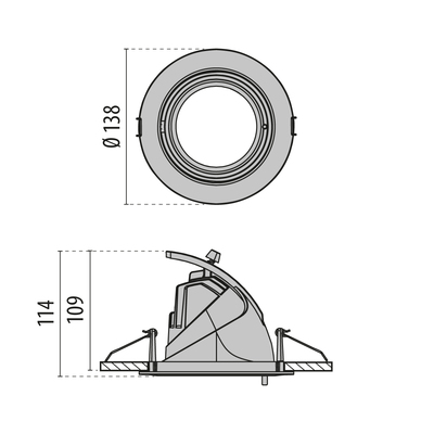 Performance in Light LED-Einbaustrahler 4000K, DALI, schwarz LTY1313DB940