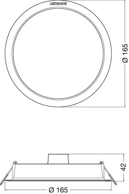 Ledvance LED-Downlight 830, weiß DLIP44DN16513W830ws
