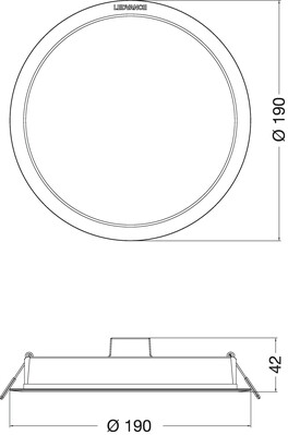 Ledvance LED-Downlight 830, weiß DLIP44DN19018W830ws
