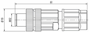 Murrelektronik M12 St. 0° A-kod. Push-Lock-Anschluss 7000-13901-0000000