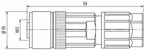 Murrelektronik M12 Bu. 0° A-kod. Push-Lock-Anschluss 7000-13941-0000000