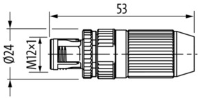 Murrelektronik M12 Power St. 0° L-kod. Schneidklemmanschlu. 7000-P4391-0000000