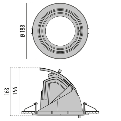 Performance in Light LED-Einbaustrahler 3000K, schwarz LTY1515FB930