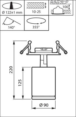 Philips Lighting LED-Strahler 827, DALI, IA, schwarz ST770B 27S #97655200