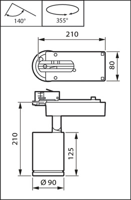 Philips Lighting LED-Stromschienenstrahler 830, weiß ST770T 20S #97694100