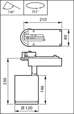 Philips Lighting LED-Stromschienenstrahler 827, si ST780T 60S #97759700