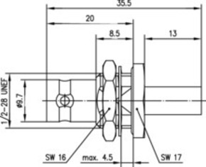 Telegärtner BNC Kabeleinbaubuchse 75 Ohm RG 62 A/U 100023557