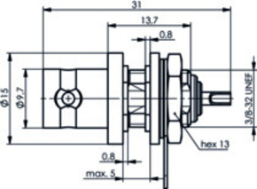 Telegärtner BNC Einbaubuchse isol., weiß, 75 Ohm 100023574