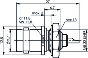 Telegärtner BNC Einbaubuchse UG-625 B/U 50 Ohm 100023404