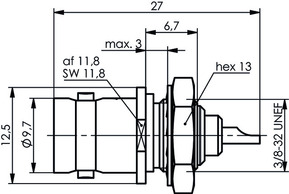 Telegärtner BNC Einbaubuchse UG-625 B/U 50 Ohm 100023404