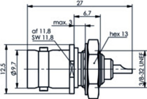 Telegärtner BNC Einbaubuchse 75 Ohm 100023552