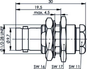 Telegärtner BNC Kabeleinbaubuchse f.G1(RG58)G5(RG223) 100023406