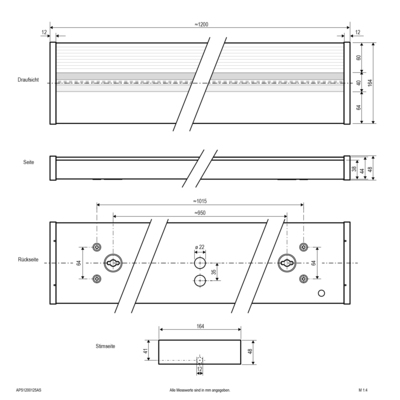 EVN Lichttechnik LED-Deckenanbaupanel APS1200125AS