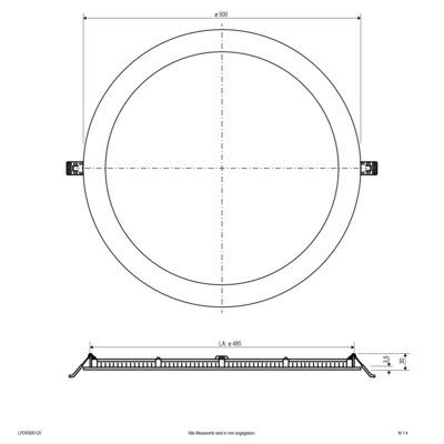 EVN Lichttechnik LED-Einbaupanel LPDR500125