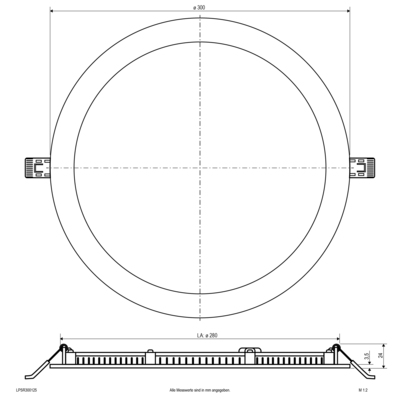 EVN Lichttechnik LED-Einbaupanel LPSR300125