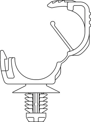 HellermannTyton Befestigungsclip mit Rohr-/Schlauchhalter HC512FT7J-#151-00852