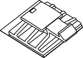 HellermannTyton Klebesockel mit Steckerhalter, schwa YCCMB3APT-#151-01680